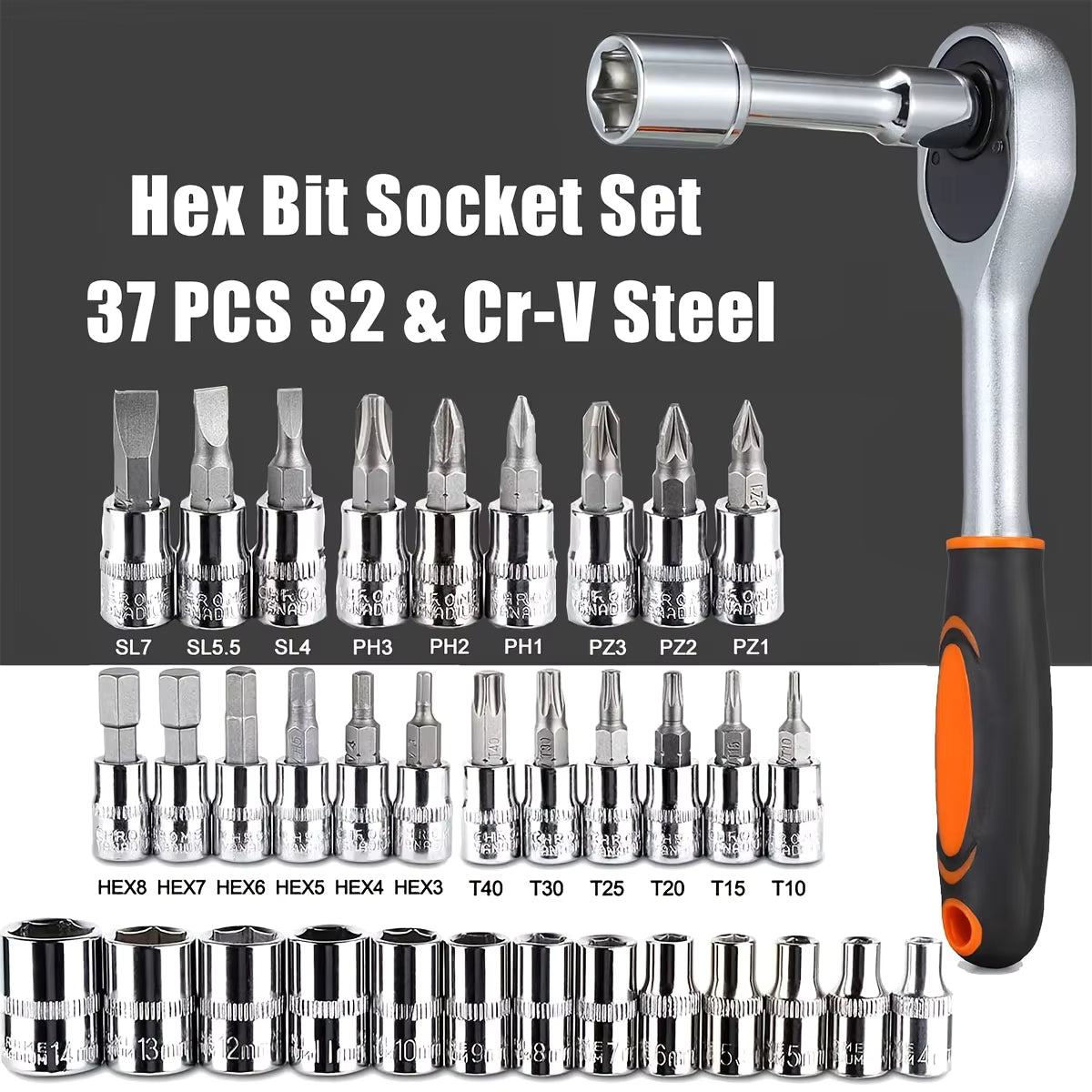 46Pcs Family Tools 1/4 Set Mechanic Tool Kits for Auto Repair